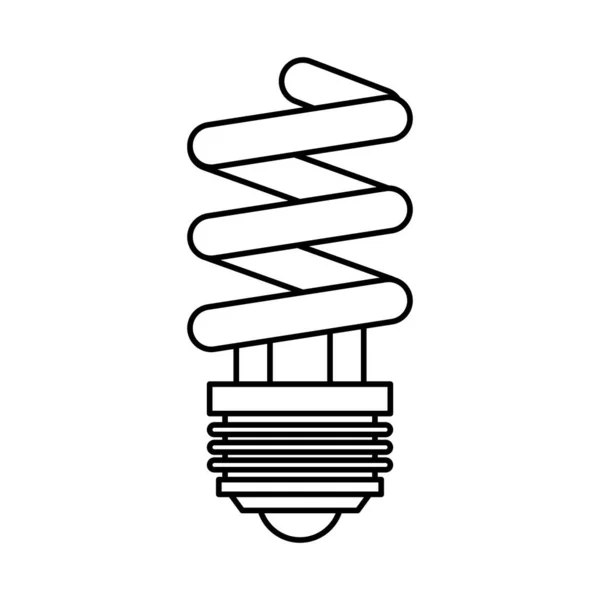 Economía bombilla luz espiral icono — Vector de stock