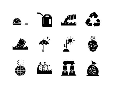 çevrenin demeti düz biçim simgelerini ayarla