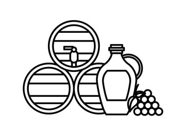 Şarap fıçıları ıssız ikonlar içerler.