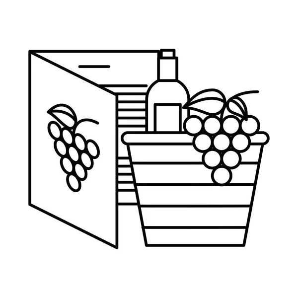 卡式菜单餐厅的葡萄酒饮料 — 图库矢量图片