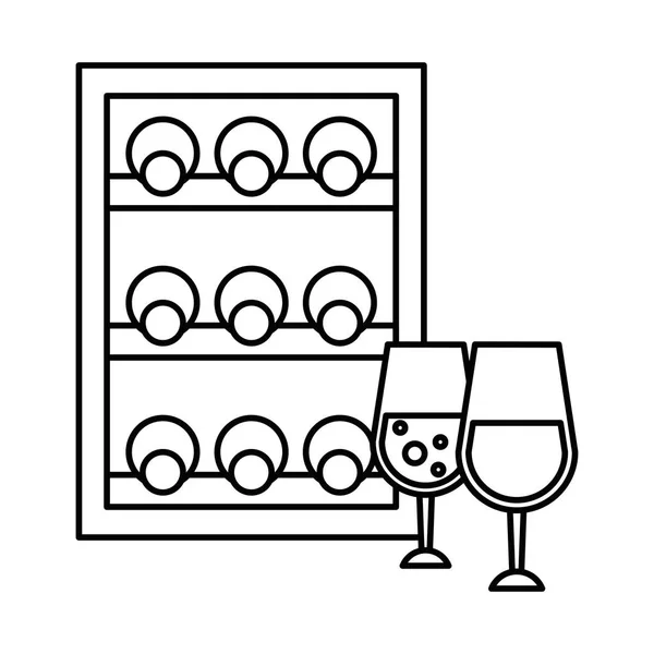 Weinflaschen trinken in Schachteln — Stockvektor