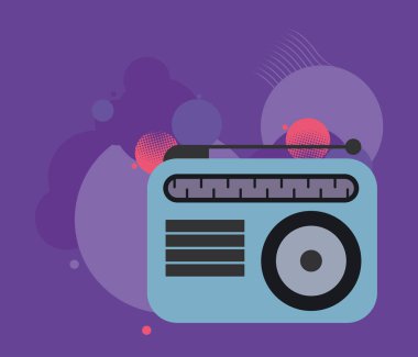 radyo müzik çalar izole edilmiş simge