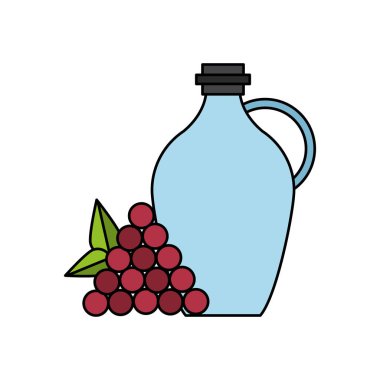 Şarap kavanozu, üzümlü içecek.