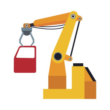 Araba kapısı simgesini tutan robotik kol