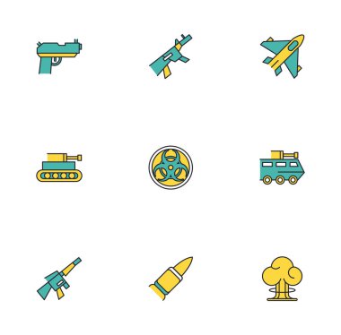 Askeri set simgeleri demeti