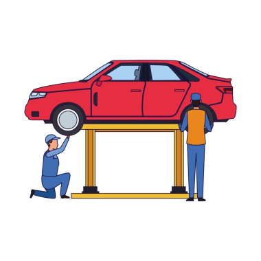 Araba tamircilerinin altında araba tamiri