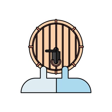 şarap fıçısı izole edilmiş ikon iç