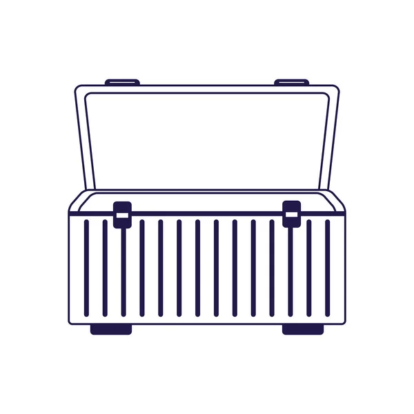Prázdná ikona krabice s nástroji, plochý design — Stockový vektor