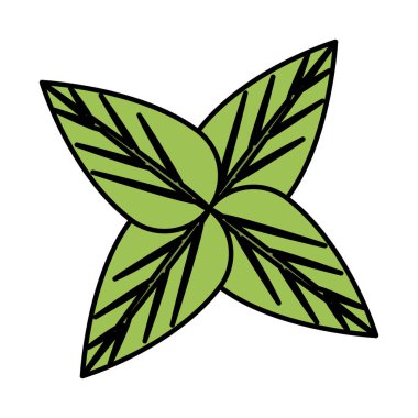 Ekoloji yaprakları izole edilmiş bitki simgesi