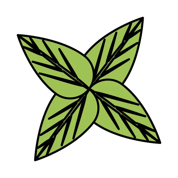 Ecology leafs plant isolated icon — Stock Vector