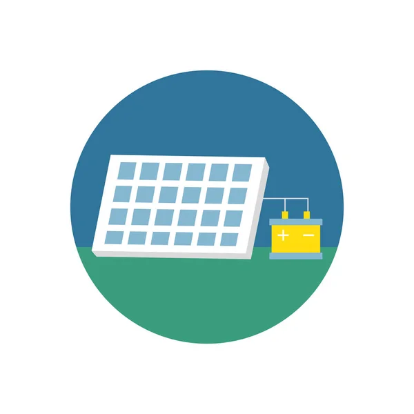 Solar panel device isolated icon — 스톡 벡터