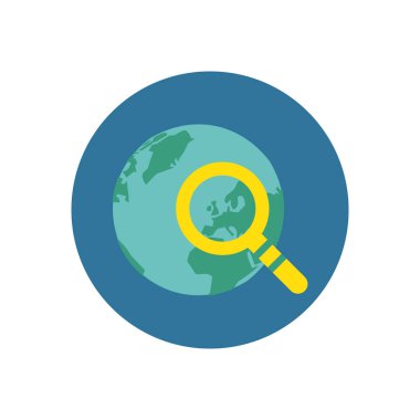 Dünya seyyare yerküre büyüteç ile