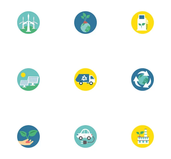 Bundle of environment set icons — Stock Vector