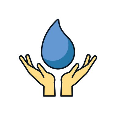 Su damlası ekolojisi olan eller