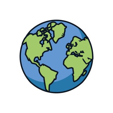 Yapraklarla kaplı dünya gezegeni.