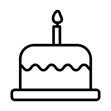 tatlı pasta çizgisi tarzı simge