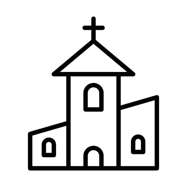 Kirche religiöse Baulinie Stil — Stockvektor