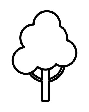 Ağaç bitkisi doğa izole simgesi