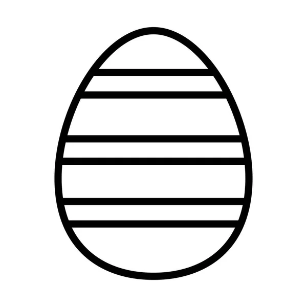 Huevo de Pascua pintado con rayas estilo de línea — Archivo Imágenes Vectoriales
