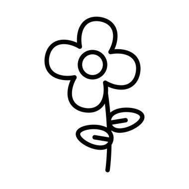 Güzel çiçek bahçesi bahar çizgisi tarzı