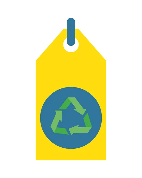 Pfeile recyceln Symbol in kommerziellen Tag — Stockvektor