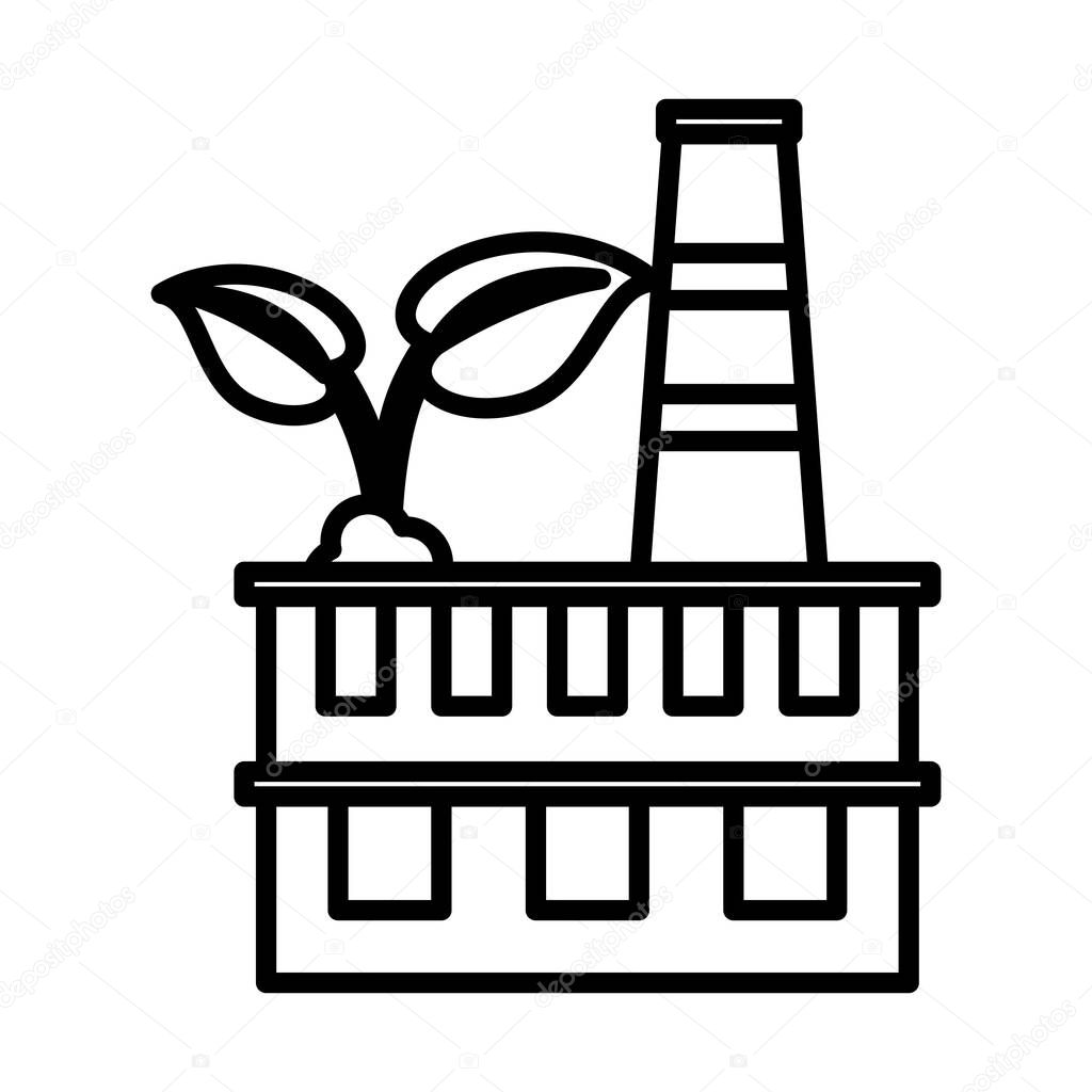 factory plant building isolated icon