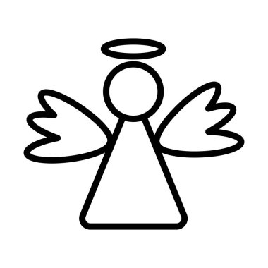 Sevimli melek karakter çizgisi simgesi