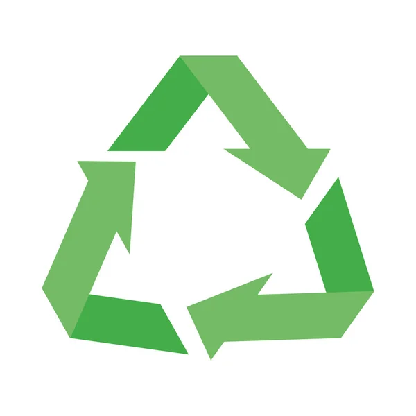 Значок екології символу переробки стрілок — стоковий вектор