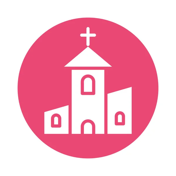 Kirche religiöser Baustein Stil — Stockvektor