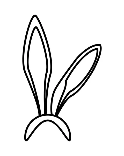 Ikona králičí velikonoční příslušenství — Stockový vektor