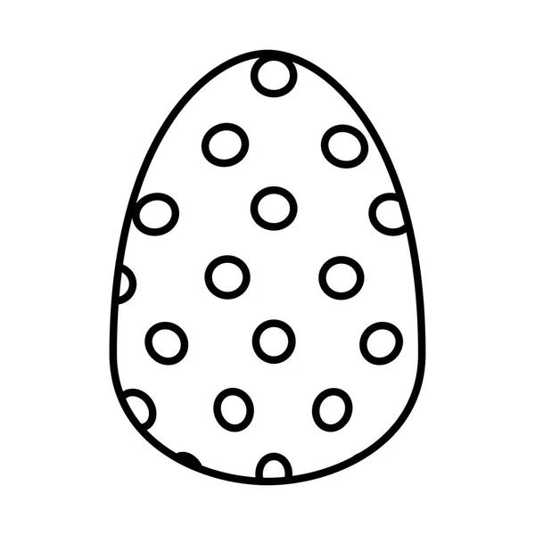 Húsvéti tojás festett pontozott lapos stílus — Stock Vector