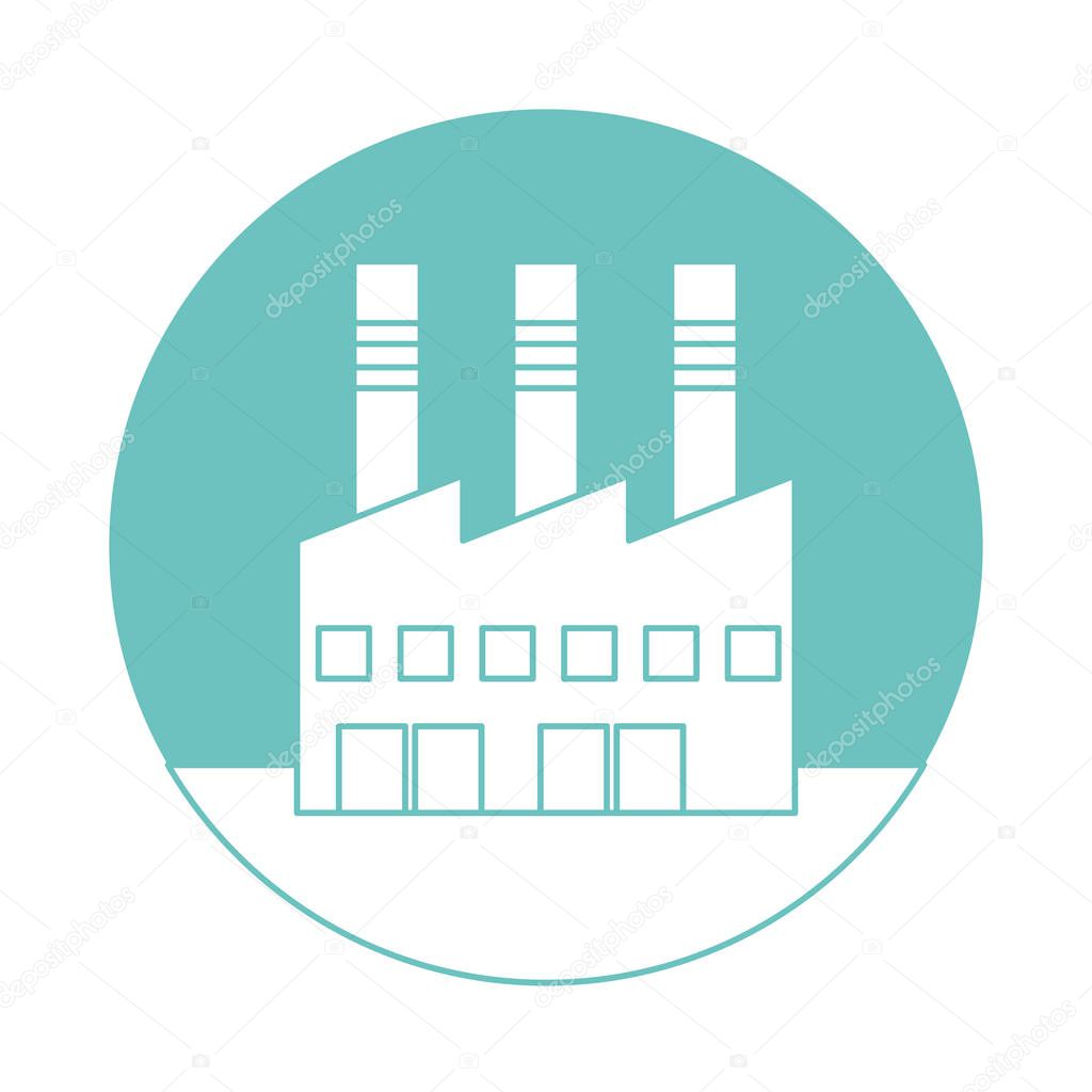factory plant building isolated icon