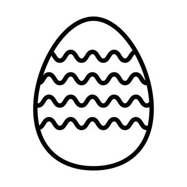 Paskalya yumurtası dalga çizgileri tarzında boyanmış.