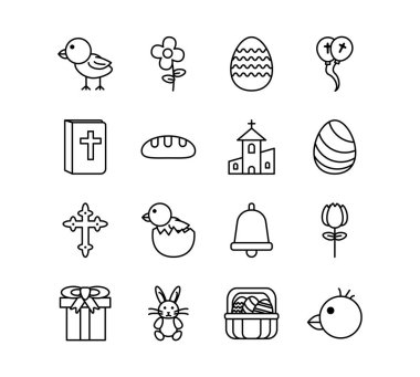 Paskalya ayarı simgelerinin demeti