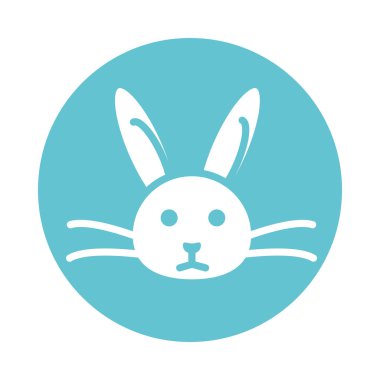 Sevimli küçük tavşan kafası Paskalya bloğu tarzı