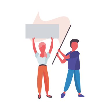 Bayrak ve pankartlarla protesto eden aktivistler