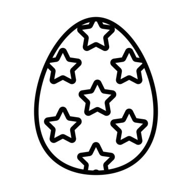 Yıldızlar gibi boyanmış Paskalya yumurtası
