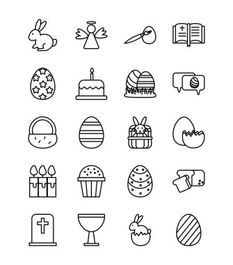 Paskalya ayarı simgelerinin demeti