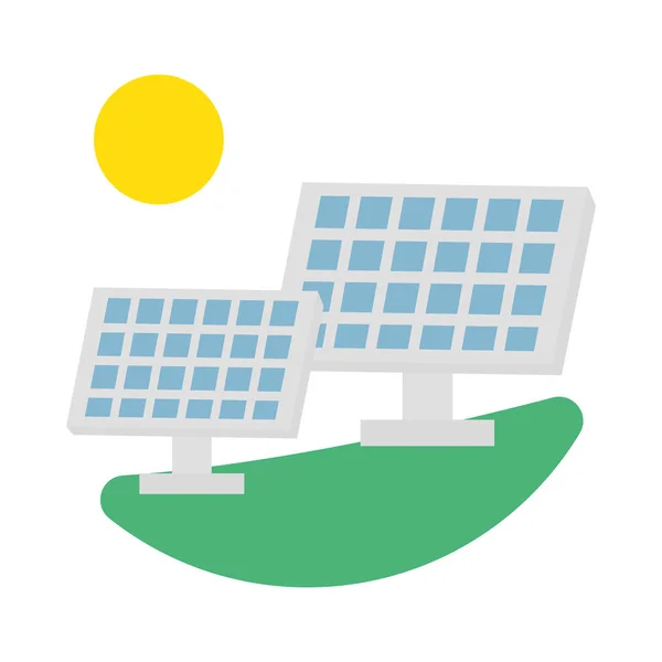 Solar panel device isolated icon — 스톡 벡터