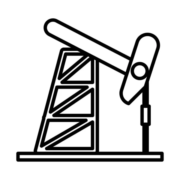 Drill refinery plant isolated icon — Stock Vector