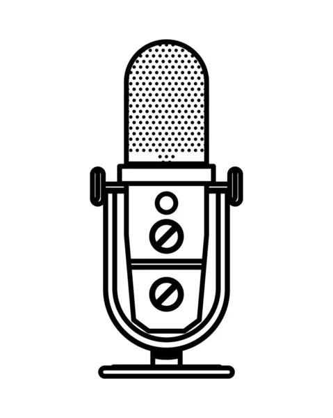 Radio mikrofon retro isoleret ikon – Stock-vektor