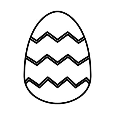 Geometrik çizgilerle boyanmış paskalya yumurtası düz stil