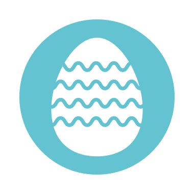 Dalga çizgileriyle boyanmış paskalya yumurtası blok tarzı