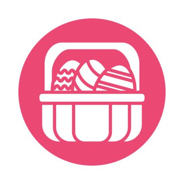 Sepet şeklinde boyanmış bahar yumurtaları.