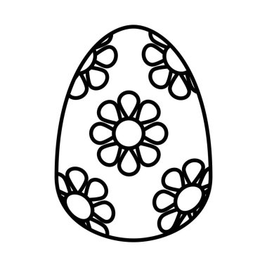 Çiçeklerle boyanmış Paskalya yumurtası.