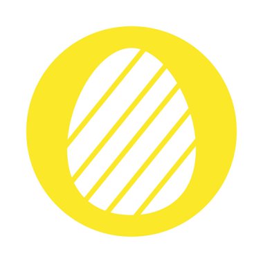 Çizgili blok tarzıyla boyanmış paskalya yumurtası