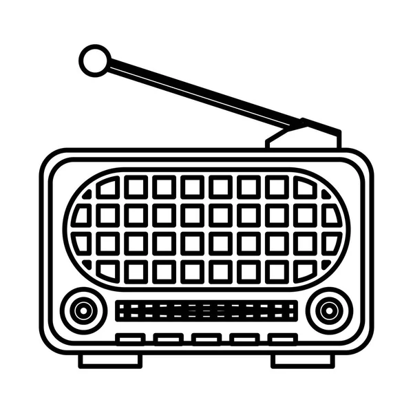 Radio viejo dispositivo aislado icono — Archivo Imágenes Vectoriales