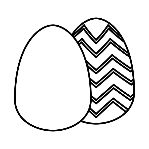Ζεύγος πασχαλινά αυγά ζωγραφισμένα εικονίδιο — Διανυσματικό Αρχείο
