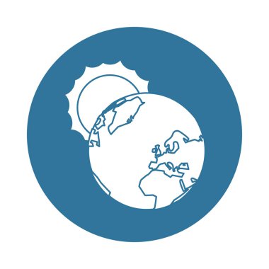 world planet earth with sun