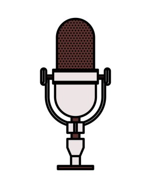 radyo mikrofon izole edilmiş simgesi